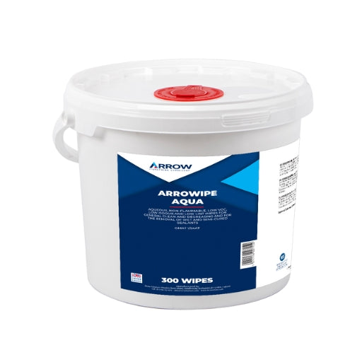  Aqueous, non- flammable, low VOC, low odour and low lint wipes for general cleaning and degreasing and for the 
removal of wet and semi cured sealants